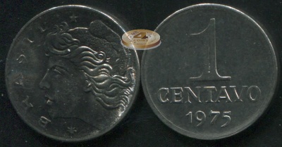 Бразилия. Монета 1 центаво. 1975 (KM#575.2. Unc)
