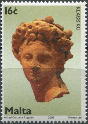 Мальта. 2006. Древняя голова (Почтовая марка. MNH OG)