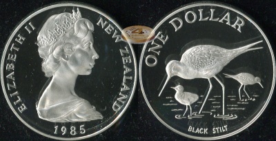 Новая Зеландия. 1 доллар. 1985 (Proof. Серебро)