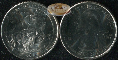США. Квотер [25 центов]. 2010.D (Unc) Yellow Stone