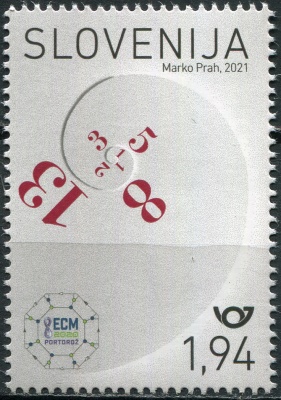 Словения. 2021. 8-й Европейский математический конгресс (Почтовая марка. MNH OG)