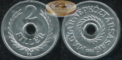 Венгрия. 2 филлера. 1983 (Unc)