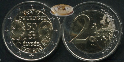 Франция. 2 евро. 2013 (Unc. Биметалл)