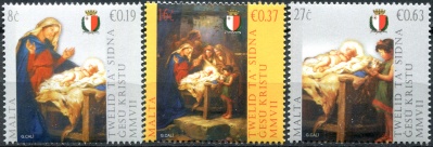 Мальта. 2007. Рождество. Картины (Серия Почтовых марок. MNH OG)