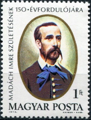 Венгрия. 1973. 150 лет со дня рождения Имре Мадача (1823-1864) (Почтовая марка. MNH OG)