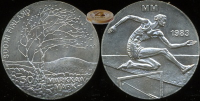 Финляндия. 50 марок. 1983 (Unc. Серебро)