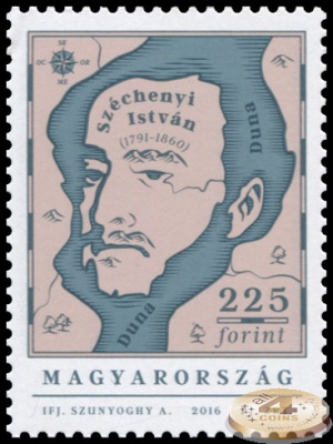 Венгрия. 2016. 225 лет со дня рождения Иштвана Сеченьи (Почтовая марка. MNH OG)
