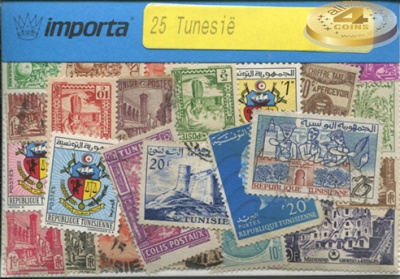 Тунис. Набор почтовых марок (25 шт. Ассорти)
