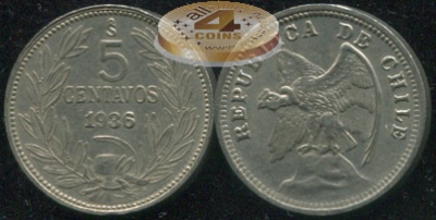 Чили. 5 центаво. 1936 (XF)