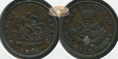 Канада Верхняя. Пол Пенни /Токен/. 1850 (VF+)