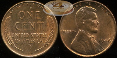 США. 1 цент. 1946 (Unc)