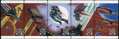 США. 1993. Космические Фантазии (Сцепка. MNH OG)