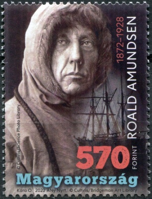 Венгрия. 2022. 150-летие со дня рождения Руаля Амундсена (Почтовая марка. MNH OG)