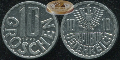 Австрия. 10 грошенов. 1995 (Unc)