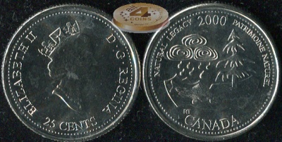 Канада. 25 центов. 2000 (Unc)