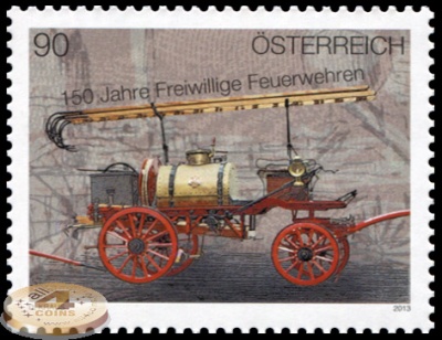 Австрия. 2013. 150 лет добровольной пожарной дружине (Почтовая марка. MNH OG)