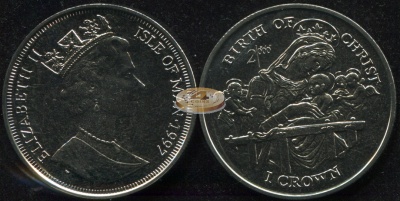 Остров Мэн. 1 крона. 1997 (Unc)