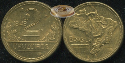 Бразилия. 2 крузейро. 1949 (Unc)