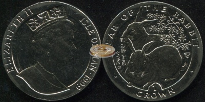 Остров Мэн. 1 крона. 1999 (Unc)