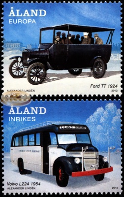 Аландские острова. 2012. Volvo L224 и Ford TT (Серия. MNH OG)