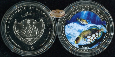 Палау. 1 доллар. 2009 (Proof. Эмаль)