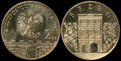 Польша. 2 злотых. 2007 (Unc) Бжег