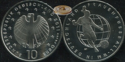 Германия. 10 евро. 2011 (Proof)