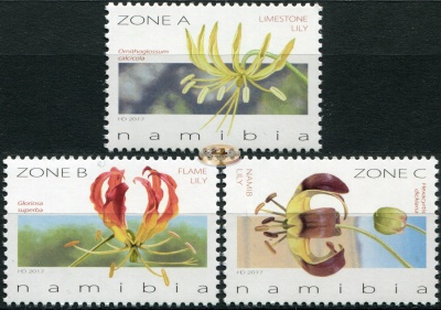 Намибия. 2017. Огненные лилии Намибии (Серия. MNH OG)