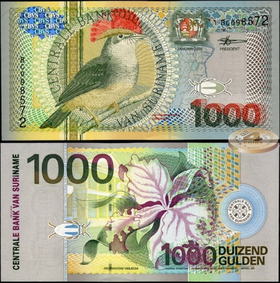 Суринам. 1000 гульденов (Unc) 2000