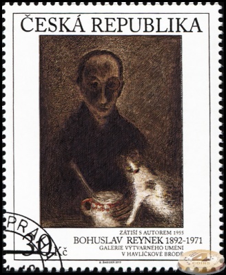 Чехия. 2013. Натюрморт с автором. Богуслав Рейнек [1892-1971] (Почтовая марка. CTO Гашеная)