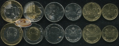 Марокко. Набор №9 (6 монет. 1 биметалл) 2011-12