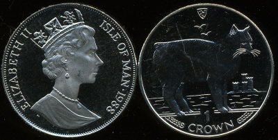 Остров Мэн. 1 крона. 1988 (Unc)