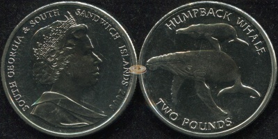 Южная Георгия и Южные Сандвичевы о-ва. 2 фунта. 2006 (Unc)