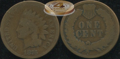 США. 1 цент. 1876 (G)
