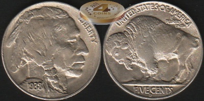 США. 5 центов. 1938.D (Unc)