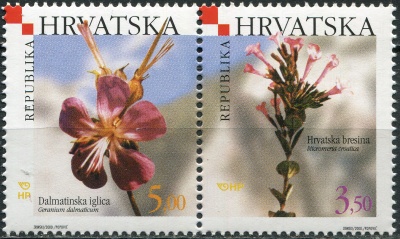 Хорватия. 2000. Местная флора (Сцепка. MNH OG)