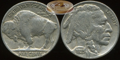 США. 5 центов. 1935 (VF)