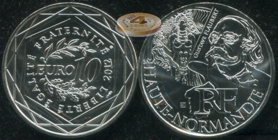 Франция. 10 евро. 2012 (Unc. Серебро)