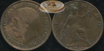 Великобритания. 1 фартинг. 1923. (VF+)
