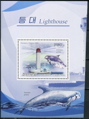 КНДР. 2009. Воронцовский маяк, Украина (26 метров) (Почтовый блок. MNH OG)