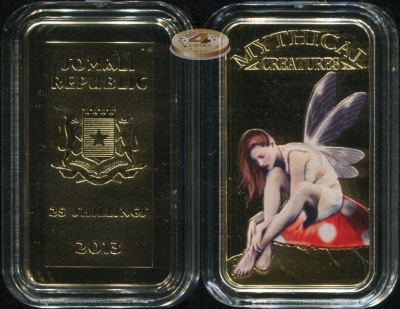 Сомали. 25 шиллингов. 2013 (Proof. Позолота. Эмаль)