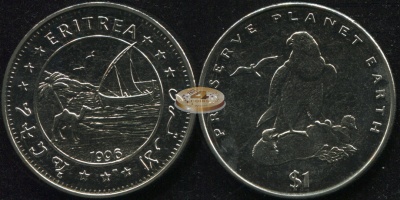 Эритрея. 1 доллар. 1995 (Unc)
