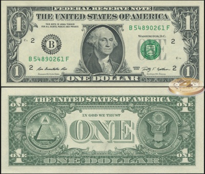 США. 1 доллар (Unc) 2009.B