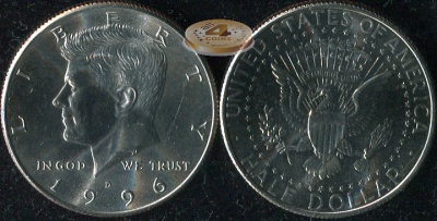США. 1/2 доллара. 1996.D (Unc)