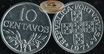 Португалия. 10 центаво. 1971 (Unc)