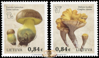 Литва. 2016. Грибы (Серия. MNH OG)