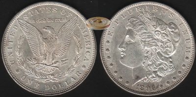 США. 1 доллар. 1896 (aUnc/Unc. Серебро)