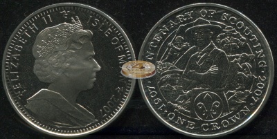 Остров Мэн. 1 крона. 2007 (Unc)