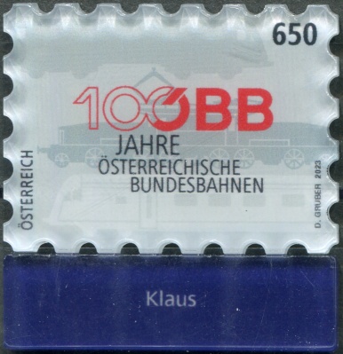 Австрия. 2023. 100-летие нац. железнодорожной компании ÖBB. Klaus (Почтовый блок. MNH OG)