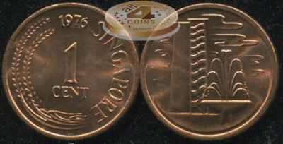 Сингапур. 1 цент. 1976 (Unc)